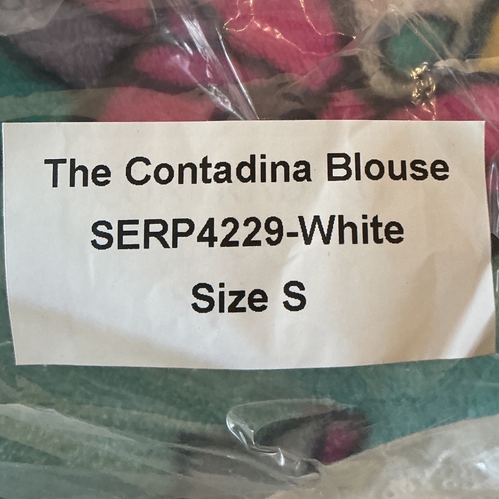 Serpenti Contadina Blouse White‎ Ruffle Trim Sleeveless Crop Top S New With Tags - Picture 5 of 6